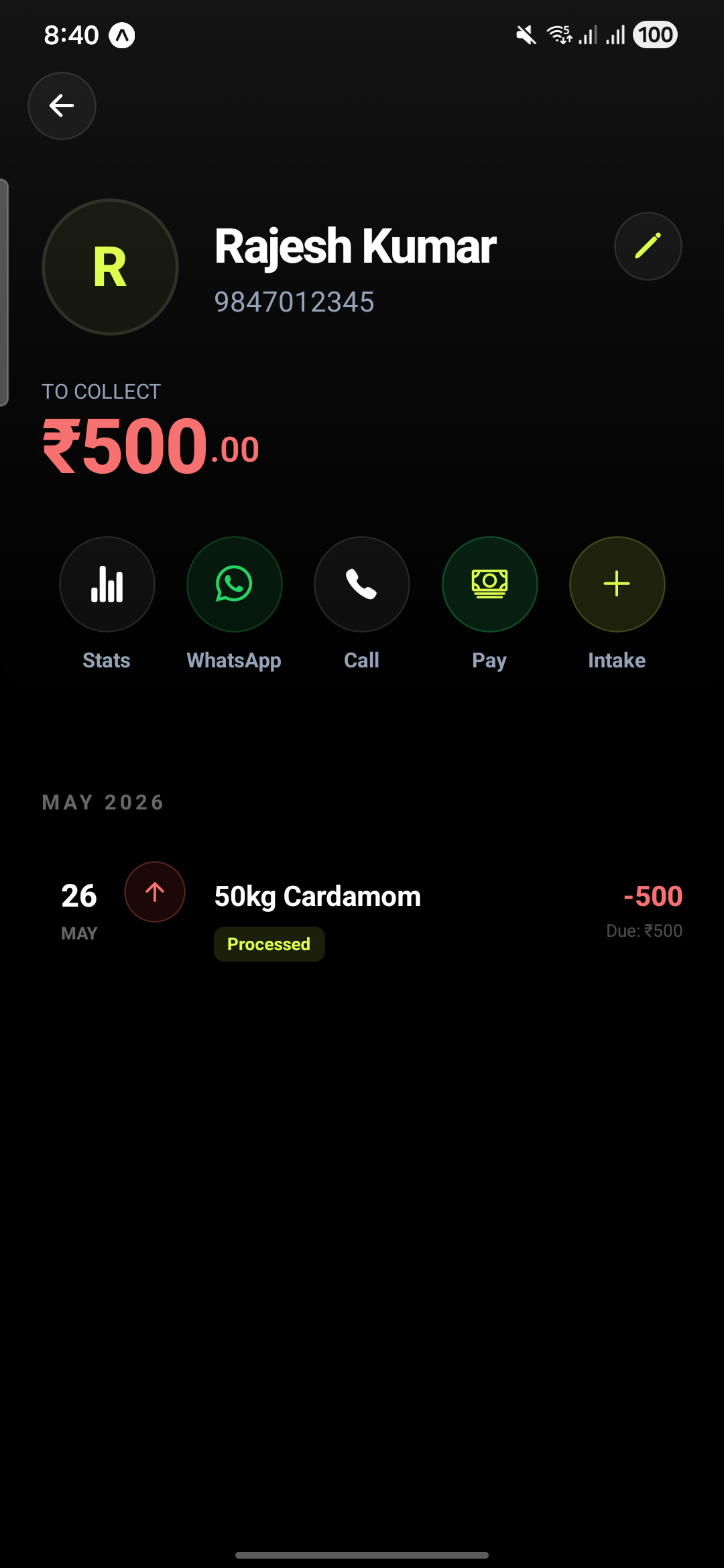 Customer Ledger